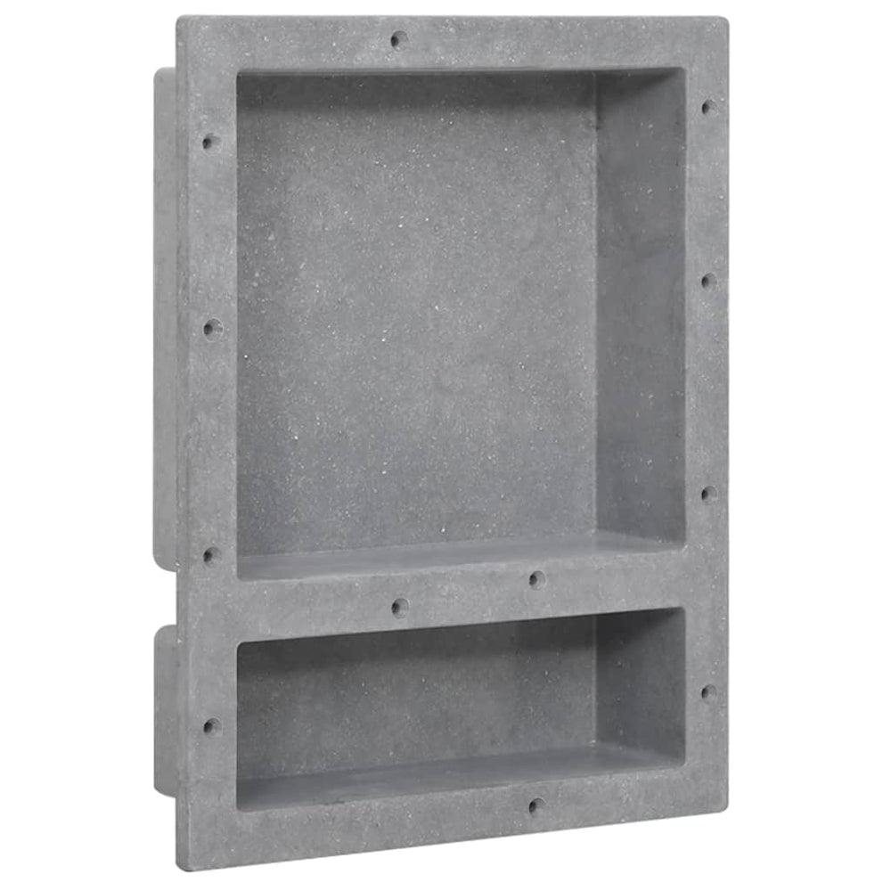 Duschnische mit 2 Fächern Mattgrau 41x51x10 cm