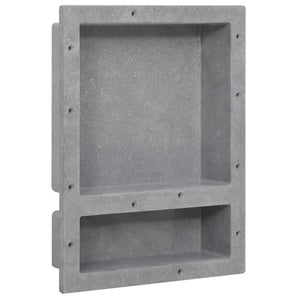 Duschnische mit 2 Fächern Mattgrau 41x51x10 cm