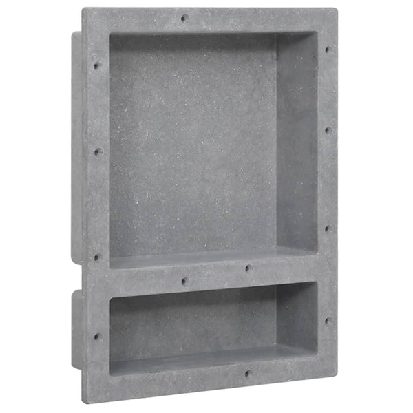 Duschnische mit 2 Fächern Mattgrau 41x51x10 cm