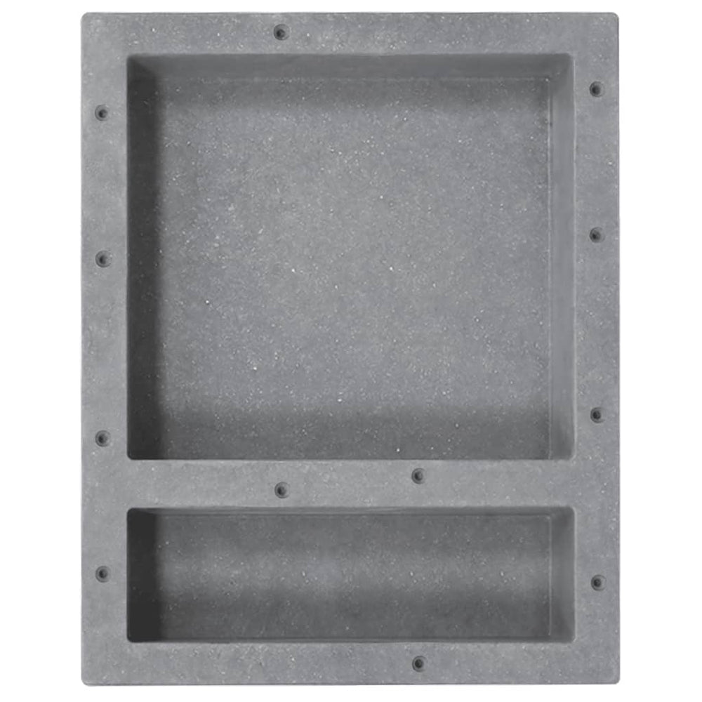 Duschnische mit 2 Fächern Mattgrau 41x51x10 cm