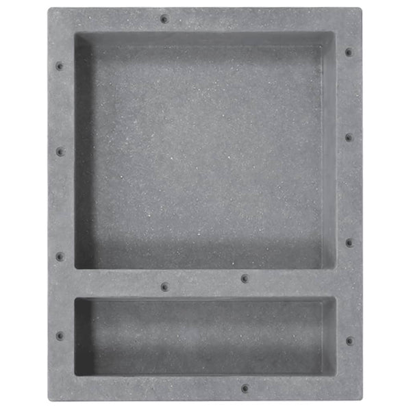 Duschnische mit 2 Fächern Mattgrau 41x51x10 cm