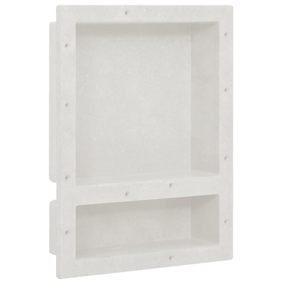 Duschnische mit 2 Fächern Mattweiß 41x51x10 cm