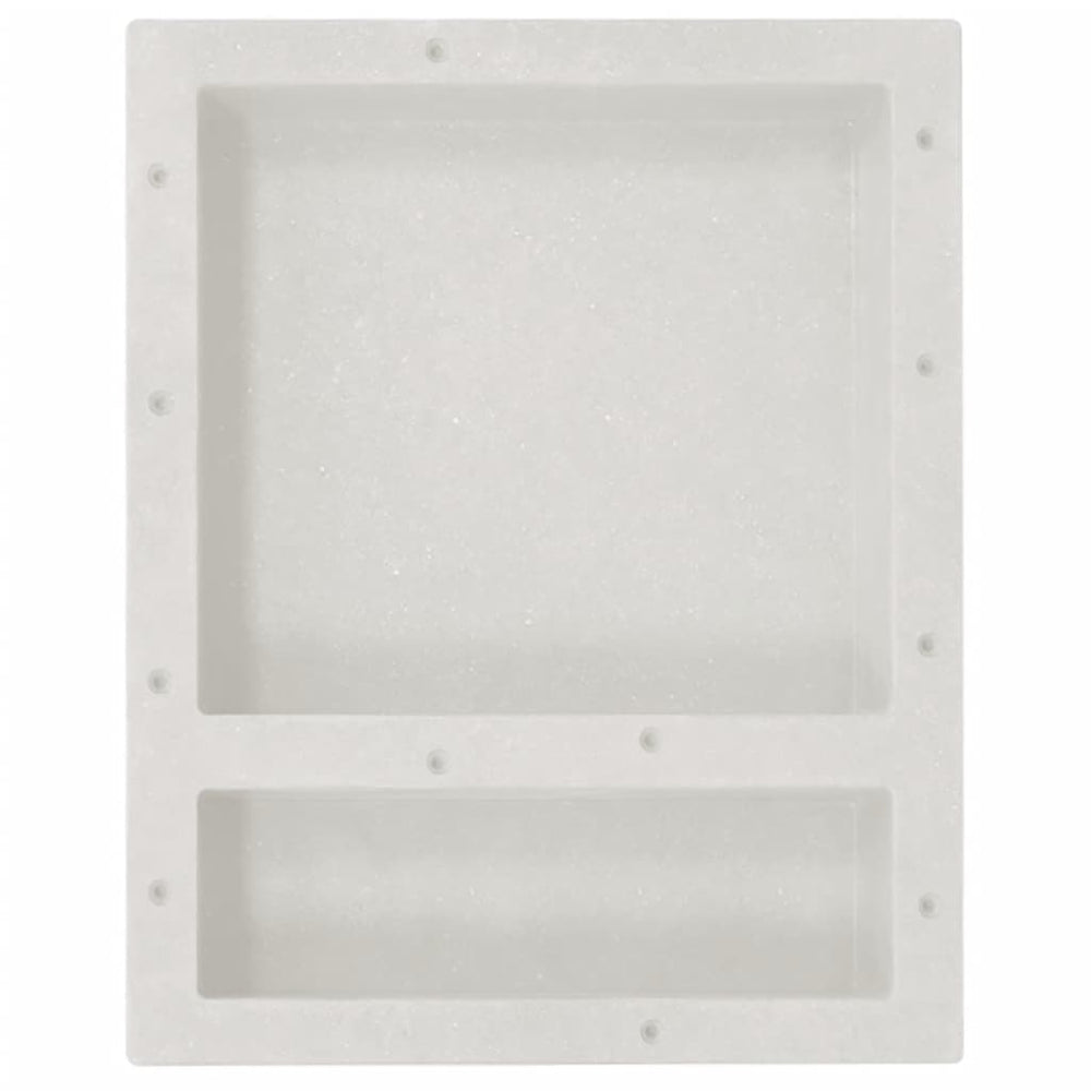 Duschnische mit 2 Fächern Mattweiß 41x51x10 cm