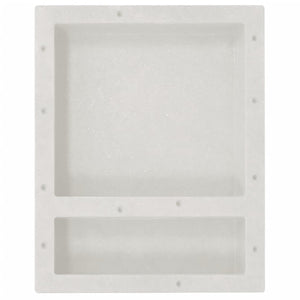 Duschnische mit 2 Fächern Mattweiß 41x51x10 cm
