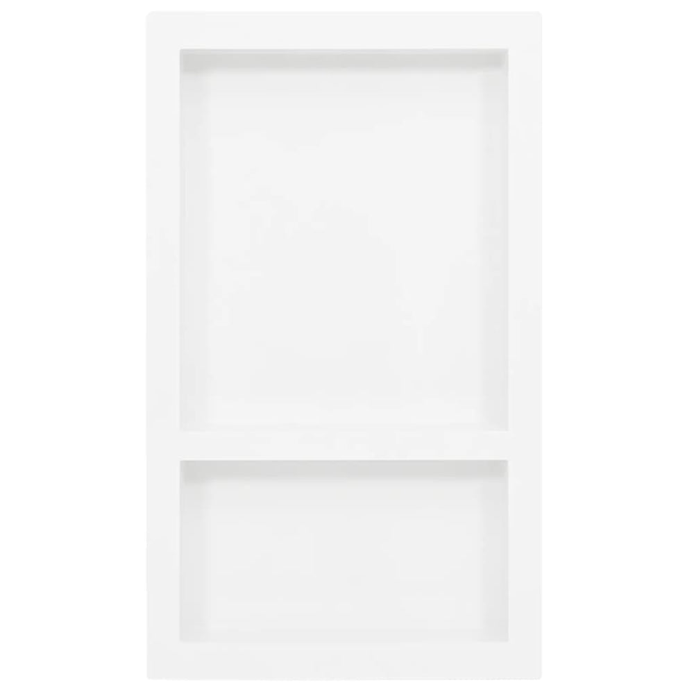 Duschnische mit 2 Fächern Hochglanz-Weiß 41x69x9 cm