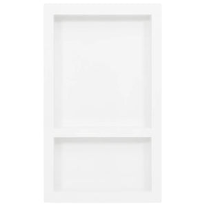 Duschnische mit 2 Fächern Hochglanz-Weiß 41x69x9 cm