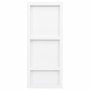 Duschnische mit 3 Fächern Hochglanz-Weiß 41x99x9 cm