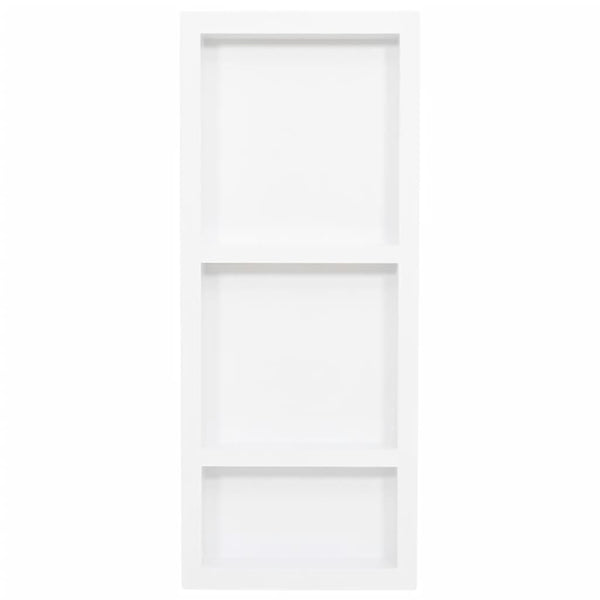 Duschnische mit 3 Fächern Hochglanz-Weiß 41x99x9 cm