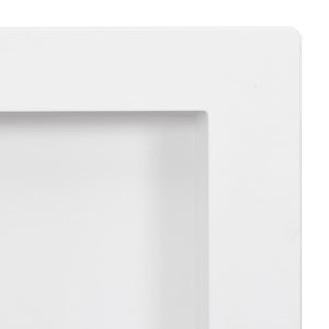 Duschnische mit 3 Fächern Hochglanz-Weiß 41x99x9 cm
