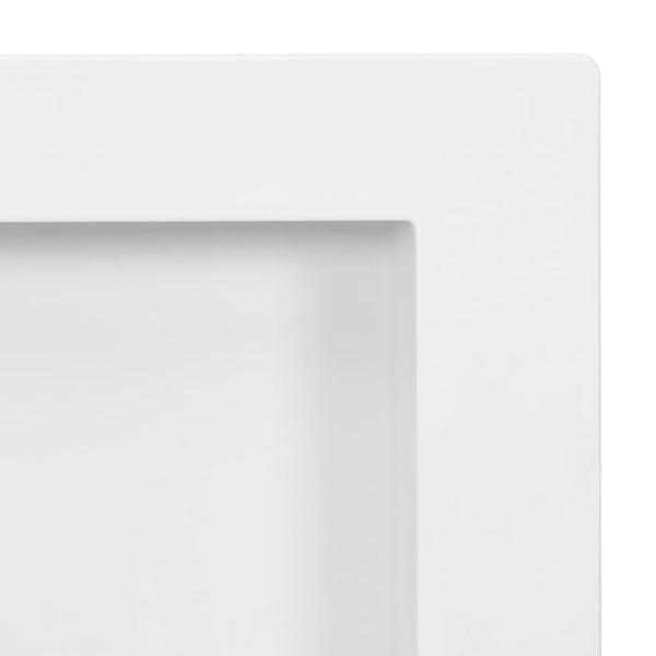 Duschnische mit 3 Fächern Hochglanz-Weiß 41x99x9 cm