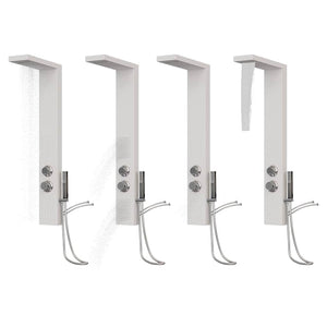 Duschpaneel-System Aluminium Weiß