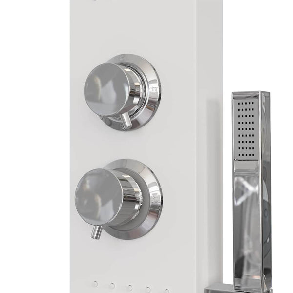 Duschpaneel-System Aluminium Weiß