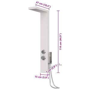 Duschpaneel-System Aluminium Weiß
