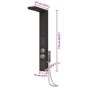 Duschpaneel-System Aluminium Schwarz