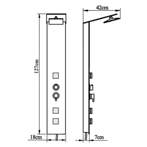 Duschpaneel-System Glas Braun
