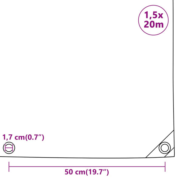 Abdeckplane 650 g/m² 1,5x20 m