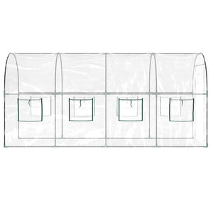 Gewächshaus Transparent 160x400x190 cm PVC & Stahl