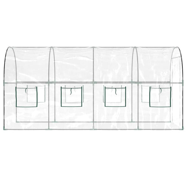 Gewächshaus Transparent 160x400x190 cm PVC & Stahl