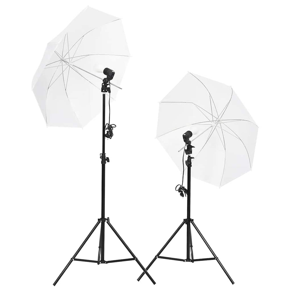 Fotostudio-Set mit Beleuchtung, Hintergrund und Reflektor