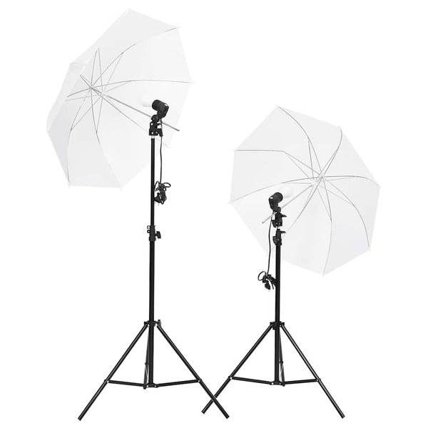 Fotostudio-Set mit Beleuchtung, Hintergrund und Reflektor