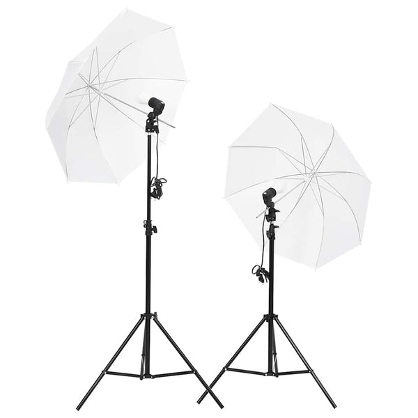 Fotostudio-Set mit Beleuchtung, Hintergrund und Reflektor