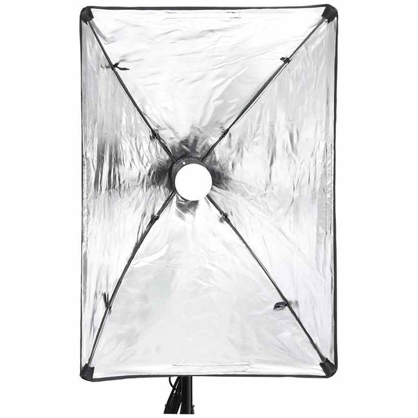 Fotostudio-Set mit Beleuchtung, Hintergrund und Reflektor