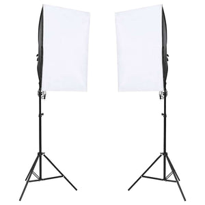 Fotostudio-Set mit Beleuchtung und Hintergrund