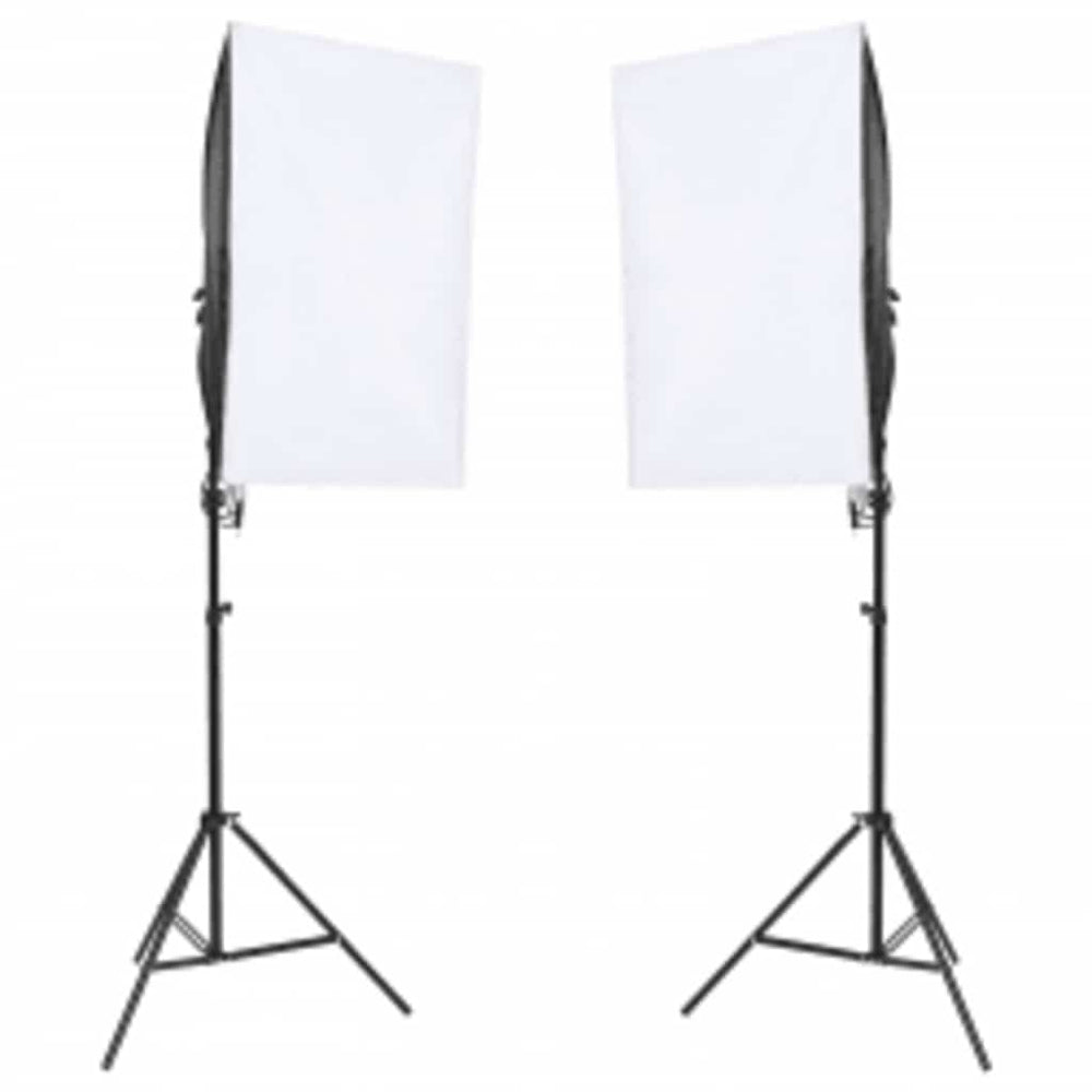 Fotostudio-Set mit Beleuchtung und Hintergrund