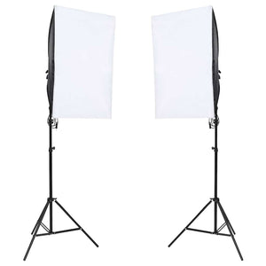 Fotostudio-Set mit Beleuchtung und Hintergrund