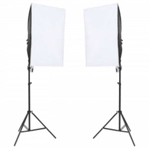 Fotostudio-Set mit Beleuchtung und Hintergrund
