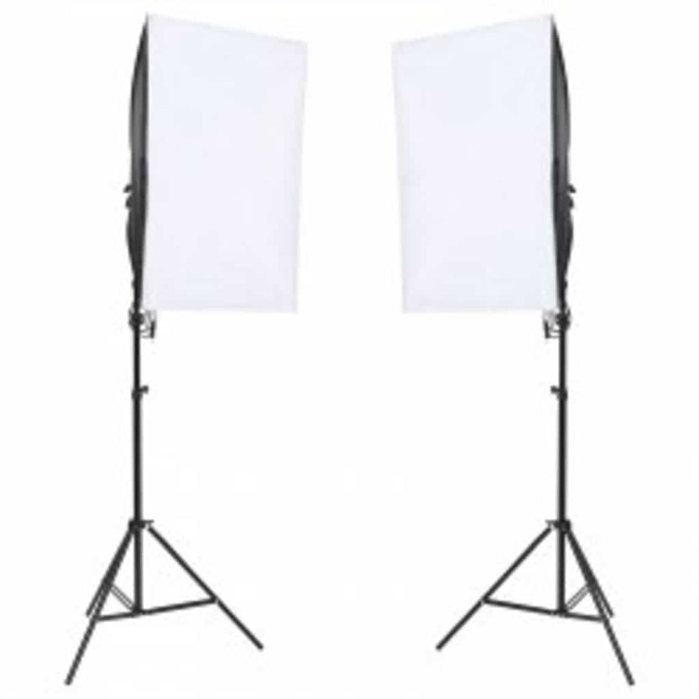 Fotostudio-Set mit Beleuchtung, Hintergrund und Reflektor