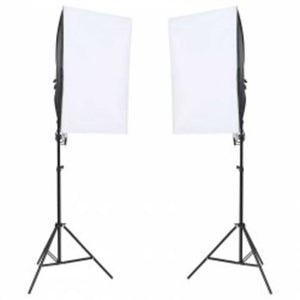 Fotostudio-Set mit Beleuchtung, Hintergrund und Reflektor