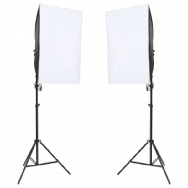 Fotostudio-Set mit Beleuchtung, Hintergrund und Reflektor