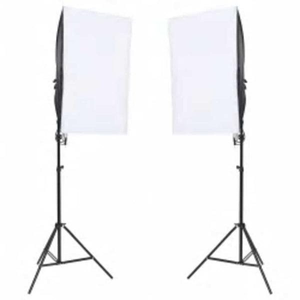 Fotostudio-Set mit Beleuchtung, Hintergrund und Reflektor