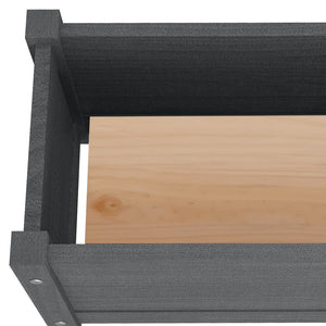 Grauer Pflanzkübel 60x31 cm Kiefer Massivholz