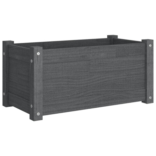 Pflanzkübel 2er Set Grau Kiefer 60cm