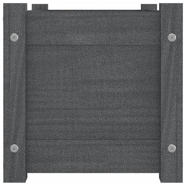 Pflanzkübel 2er Set Grau Kiefer 60cm