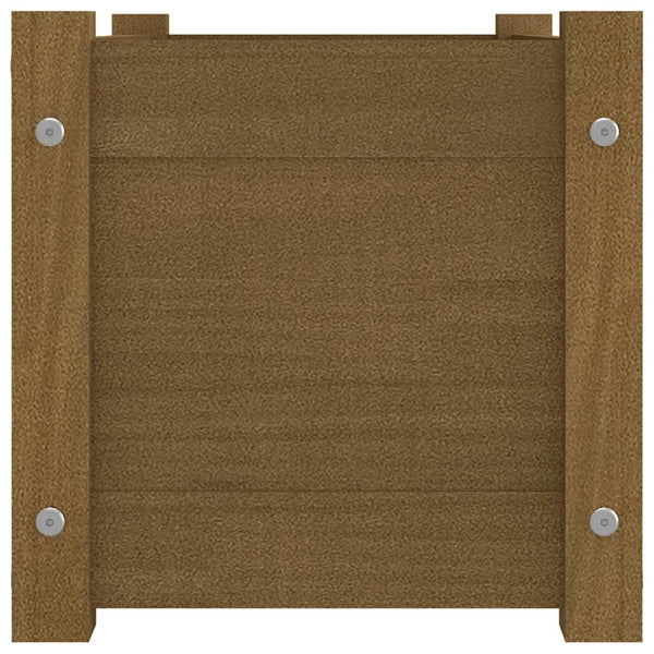 Pflanzkübel 2er Set Honigbraun Kiefer 60cm