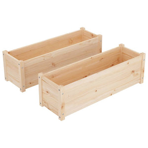 Pflanzkübel 2er Set 100cm Kiefer Massivholz