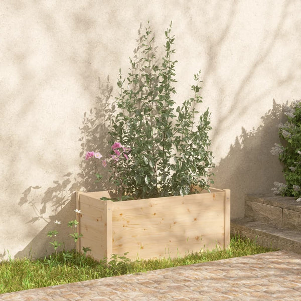 Massiver Pflanzkübel aus Kiefernholz 100x50x50 cm