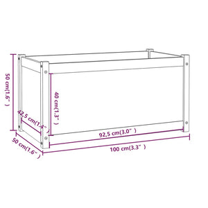 Pflanzkübel 2er Set Kiefer 100x50x50cm