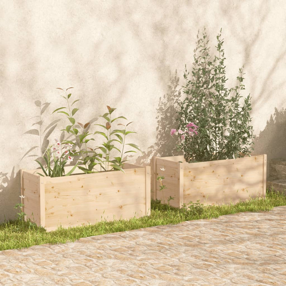 Pflanzkübel 2er Set Kiefer 100x50x50cm