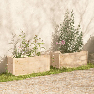 Pflanzkübel 2er Set Kiefer 100x50x50cm