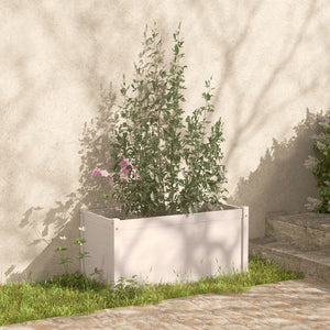 Pflanzkübel 2er Set Weiß Kiefer 100x50x50cm