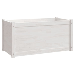 Pflanzkübel 2er Set Weiß Kiefer 100x50x50cm