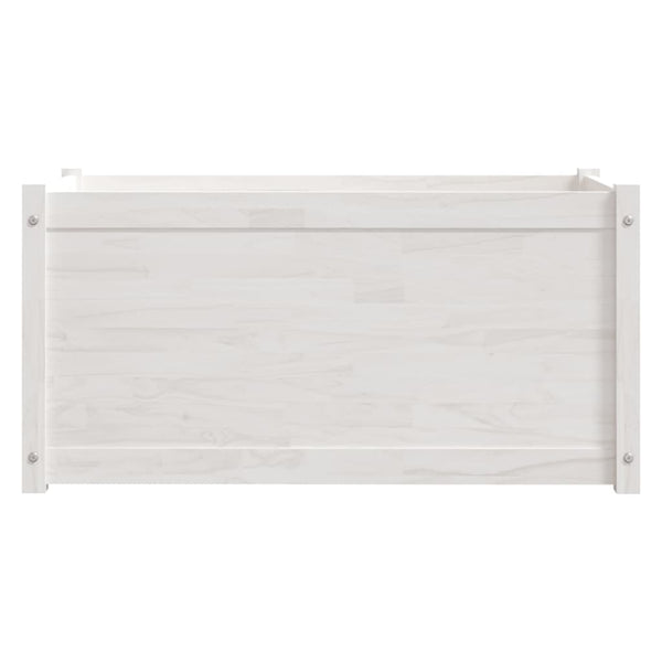 Pflanzkübel 2er Set Weiß Kiefer 100x50x50cm