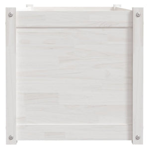 Pflanzkübel 2er Set Weiß Kiefer 100x50x50cm