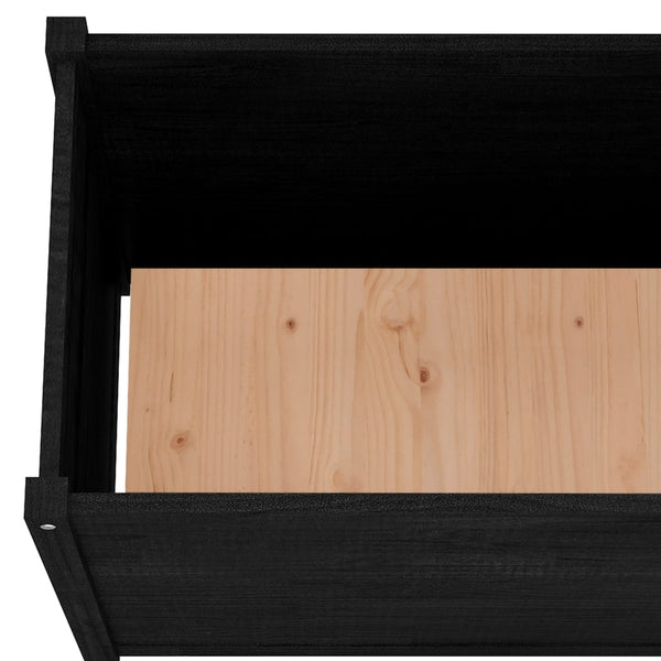 Schwarzer Pflanzkübel 100x50x70 cm