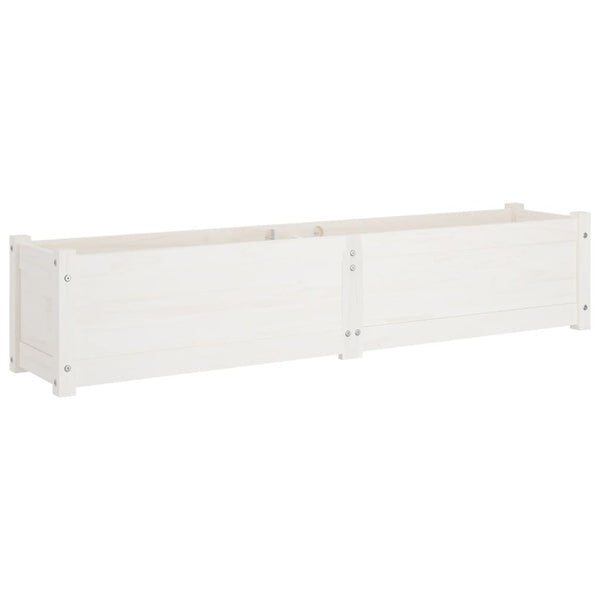 Hochbeete 2er Set Weiß Kiefer 150cm