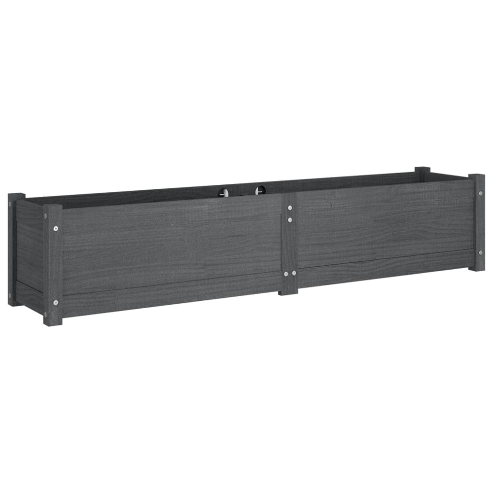 Graues Hochbeet 150cm Kiefer Massivholz
